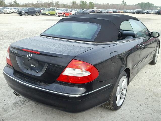 WDBTK56F77F225148 - 2007 MERCEDES-BENZ CLK 350 BLACK photo 4