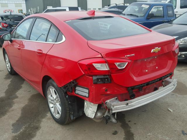 1G1BE5SM4H7228893 - 2017 CHEVROLET CRUZE LT RED photo 3