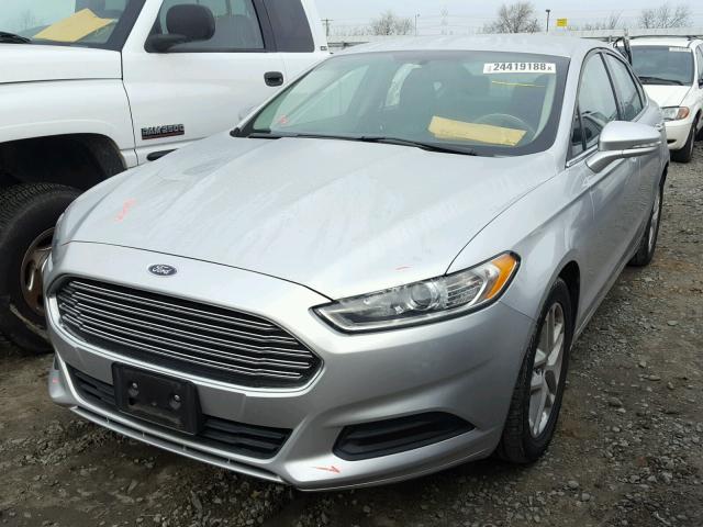 3FA6P0HD8ER208167 - 2014 FORD FUSION SE SILVER photo 2