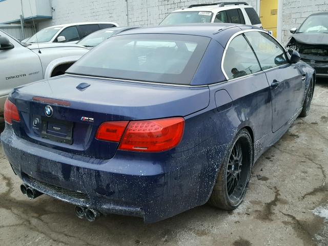 WBSDX9C56CE784743 - 2012 BMW M3 BLUE photo 4