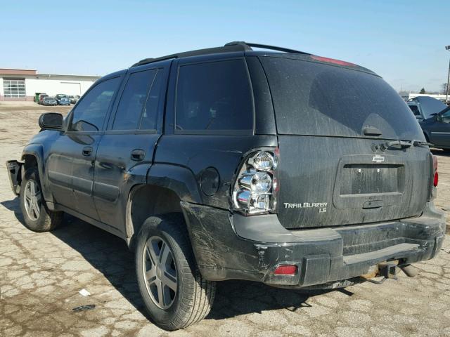 1GNDT13S752283950 - 2005 CHEVROLET TRAILBLAZE BLACK photo 3