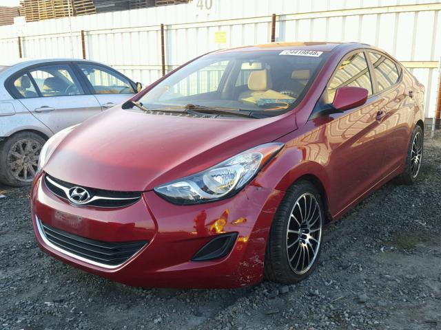 KMHDH4AE1CU275638 - 2012 HYUNDAI ELANTRA GL RED photo 2