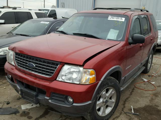 1FMZU73E92UC55409 - 2002 FORD EXPLORER X BURGUNDY photo 2