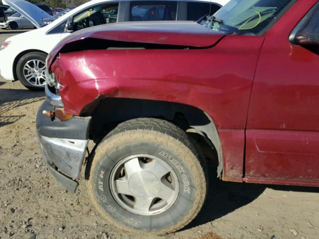 1GNEC13V85R239221 - 2005 CHEVROLET TAHOE C150 MAROON photo 9