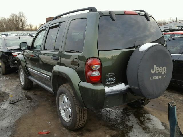 1J4GL48K96W214651 - 2006 JEEP LIBERTY SP GREEN photo 3