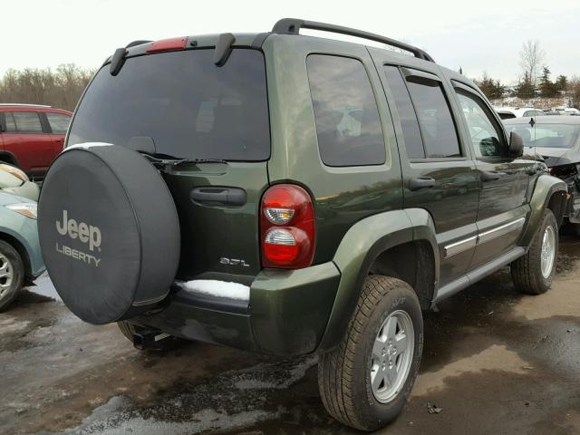 1J4GL48K96W214651 - 2006 JEEP LIBERTY SP GREEN photo 4