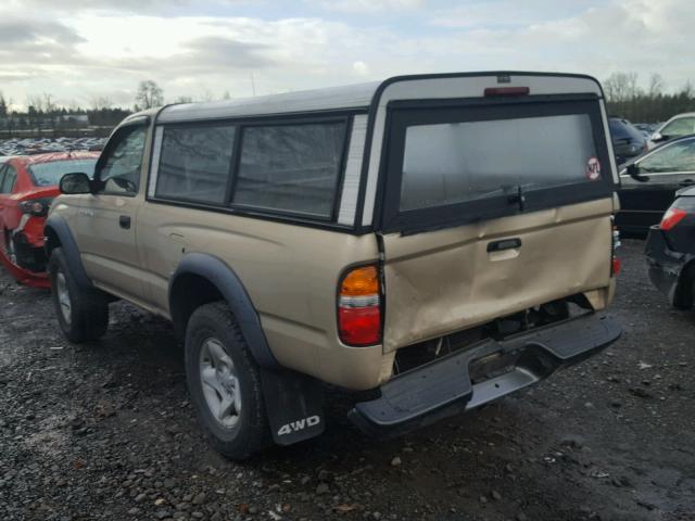 5TEPM62N52Z091106 - 2002 TOYOTA TACOMA BEIGE photo 3