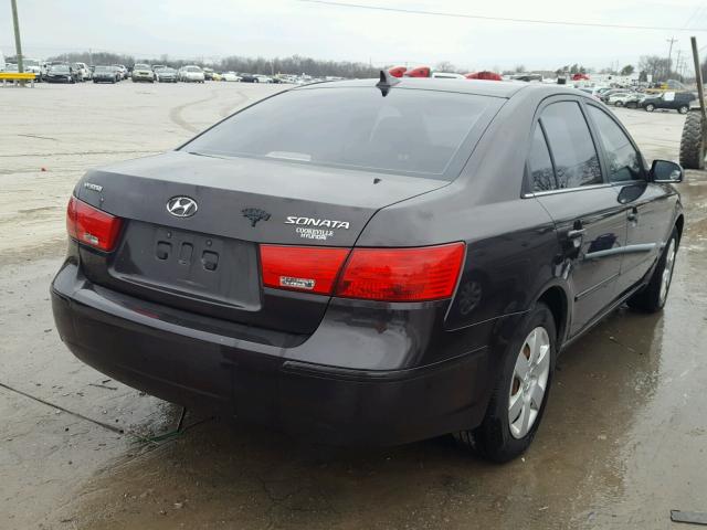 5NPET46C39H482260 - 2009 HYUNDAI SONATA GLS CHARCOAL photo 4