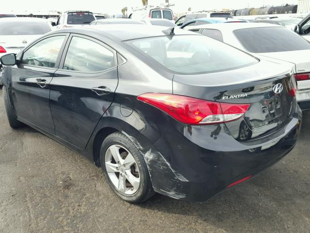 5NPDH4AE1BH001501 - 2011 HYUNDAI ELANTRA GL BLACK photo 3