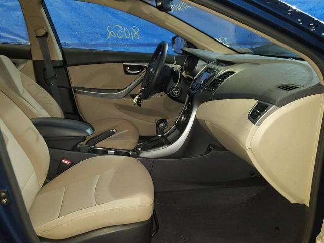 KMHDH4AE2GU520789 - 2016 HYUNDAI ELANTRA SE BLUE photo 5