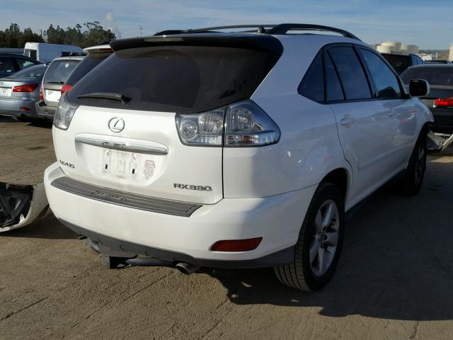 2T2HA31U66C098383 - 2006 LEXUS RX 330 WHITE photo 4