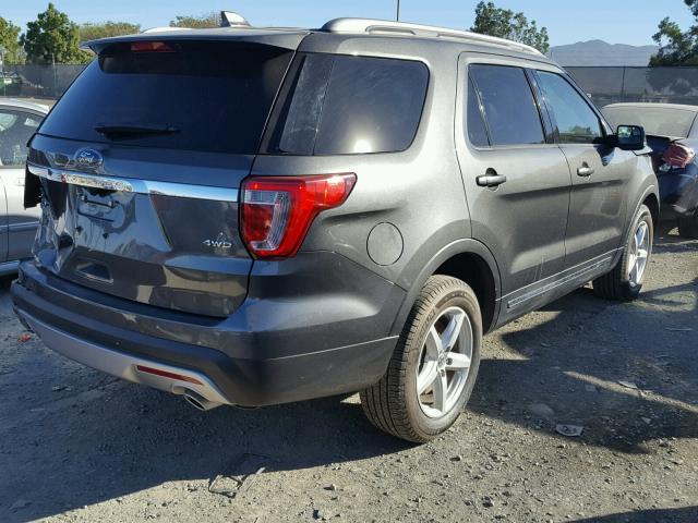 1FM5K8D84GGD14553 - 2016 FORD EXPLORER X CHARCOAL photo 4