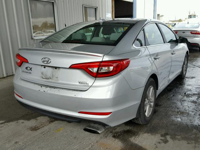 5NPE24AF2FH162086 - 2015 HYUNDAI SONATA SE SILVER photo 4