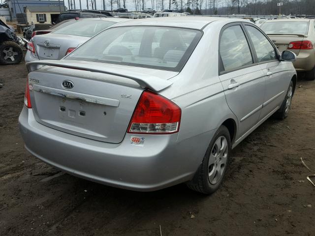 KNAFE221395616625 - 2009 KIA SPECTRA EX SILVER photo 4