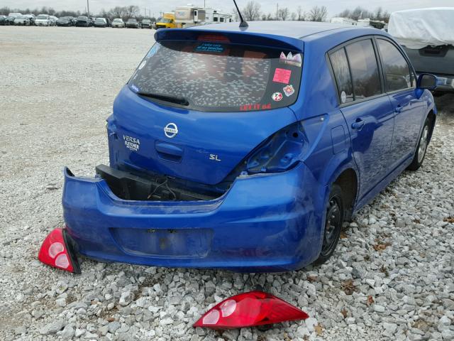 3N1BC1CP4AL439949 - 2010 NISSAN VERSA S BLUE photo 4