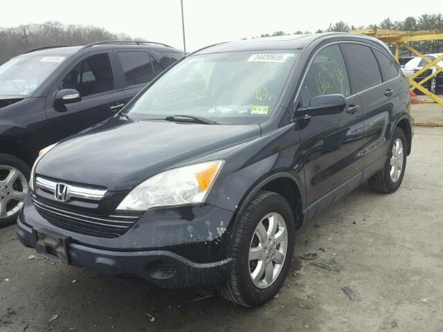 JHLRE48747C097541 - 2007 HONDA CR-V EXL BLACK photo 2