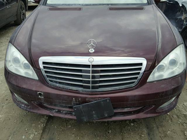 WDDNG76X77A063556 - 2007 MERCEDES-BENZ S 600 MAROON photo 7