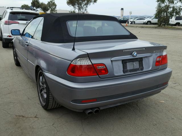 WBABW53405PL50890 - 2005 BMW 330 CI GRAY photo 3