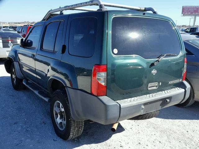 5N1ED28T9YC508834 - 2000 NISSAN XTERRA XE GREEN photo 3