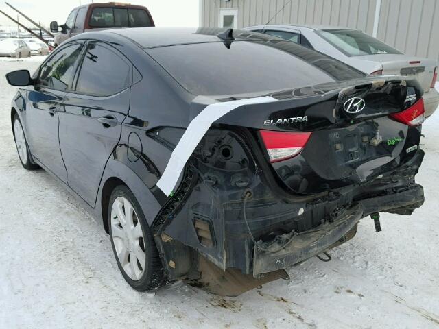 5NPDH4AE0DH414657 - 2013 HYUNDAI ELANTRA GL BLACK photo 3