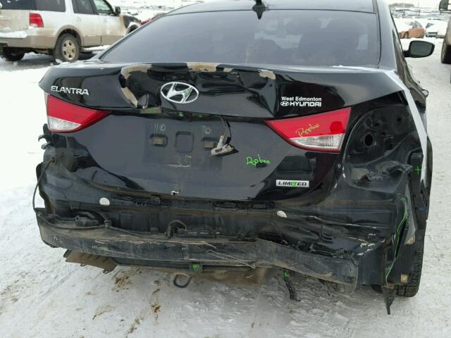 5NPDH4AE0DH414657 - 2013 HYUNDAI ELANTRA GL BLACK photo 9