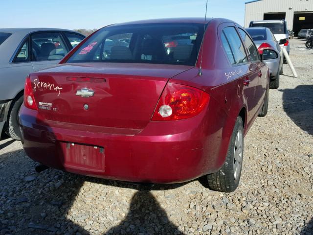 1G1AT58H797100919 - 2009 CHEVROLET COBALT LT RED photo 4