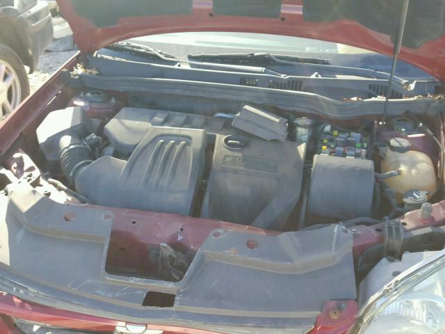 1G1AT58H797100919 - 2009 CHEVROLET COBALT LT RED photo 7