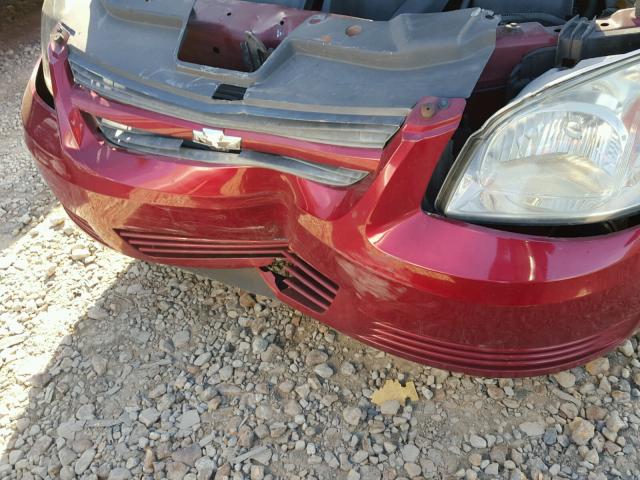 1G1AT58H797100919 - 2009 CHEVROLET COBALT LT RED photo 9