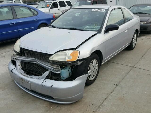 1HGEM22503L001796 - 2003 HONDA CIVIC LX SILVER photo 2