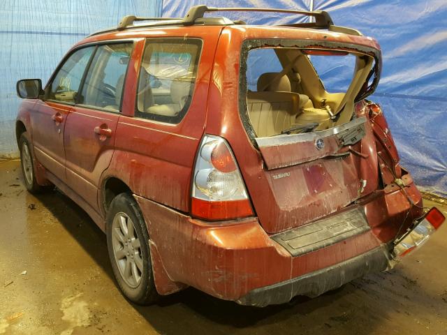 JF1SG65666H731746 - 2006 SUBARU FORESTER 2 MAROON photo 3