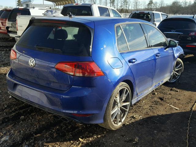 WVWWF7AU7HW126173 - 2017 VOLKSWAGEN GOLF R BLUE photo 4