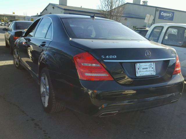 WDDNG9FB0BA369555 - 2011 MERCEDES-BENZ S 400 BLACK photo 3