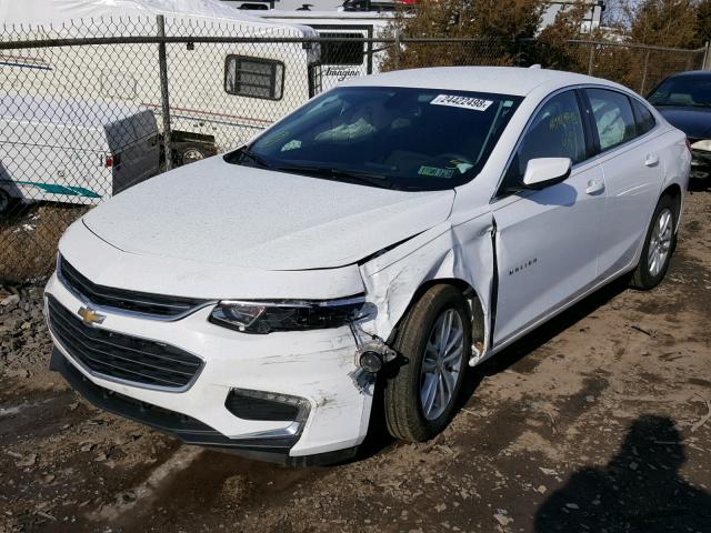 1G1ZE5ST5HF223746 - 2017 CHEVROLET MALIBU LT WHITE photo 2