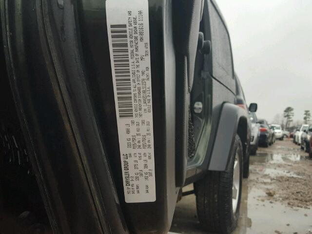 1J4AA2D10BL512370 - 2011 JEEP WRANGLER S GREEN photo 10