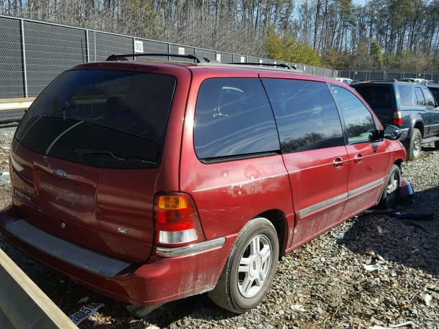 2FMZA524X2BA80759 - 2002 FORD WINDSTAR S RED photo 4