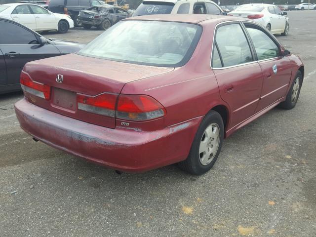 1HGCG165X2A016626 - 2002 HONDA ACCORD EX RED photo 4