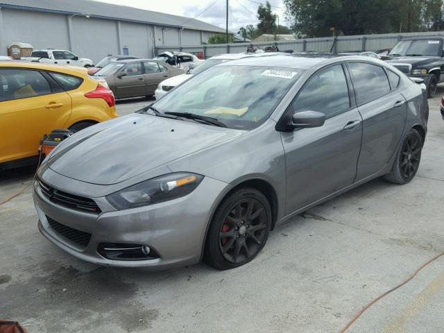 1C3CDFBA4DD337249 - 2013 DODGE DART SXT GRAY photo 2