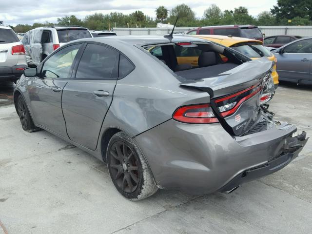 1C3CDFBA4DD337249 - 2013 DODGE DART SXT GRAY photo 3