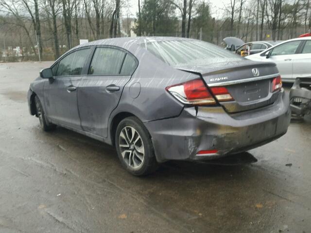 19XFB2F87FE098439 - 2015 HONDA CIVIC EX ნაცრისფერი ფოტო 3