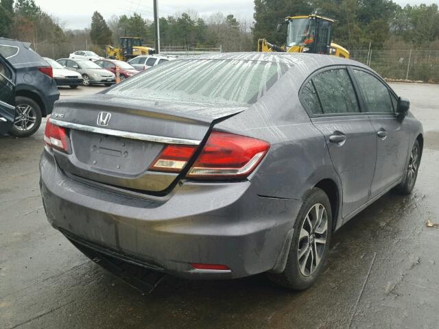 19XFB2F87FE098439 - 2015 HONDA CIVIC EX ნაცრისფერი ფოტო 4