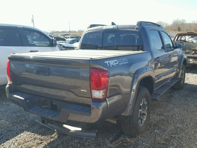 5TFCZ5AN4HX085549 - 2017 TOYOTA TACOMA DOU GRAY photo 4