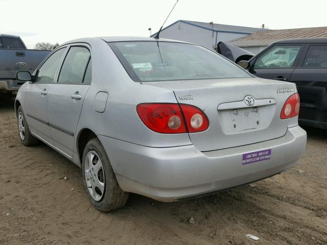 1NXBR32E15Z421956 - 2005 TOYOTA COROLLA CE SILVER photo 3