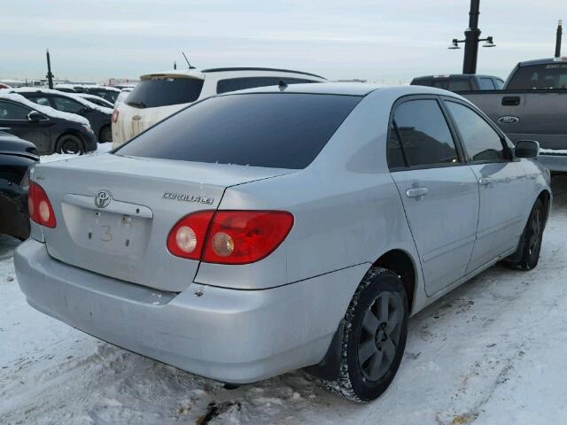 2T1BR32E15C880096 - 2005 TOYOTA COROLLA CE SILVER photo 4