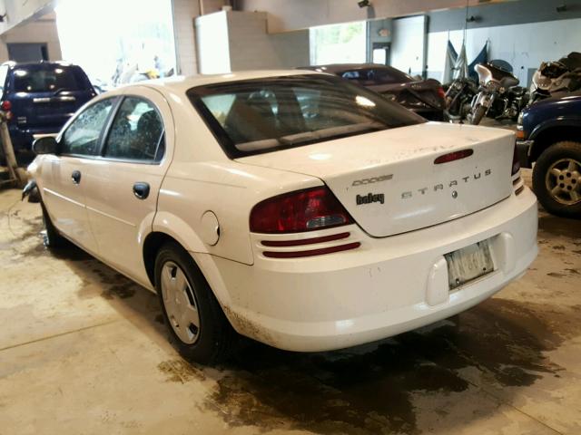 1B3EL36X64N255278 - 2004 DODGE STRATUS SE WHITE photo 3