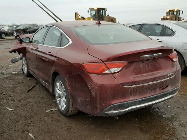 1C3CCCCB0FN548163 - 2015 CHRYSLER 200 C MAROON photo 3