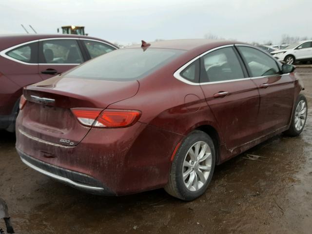 1C3CCCCB0FN548163 - 2015 CHRYSLER 200 C MAROON photo 4