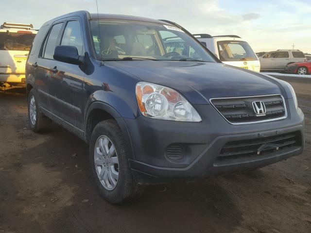 SHSRD78815U346963 - 2005 HONDA CR-V EX BLUE photo 1