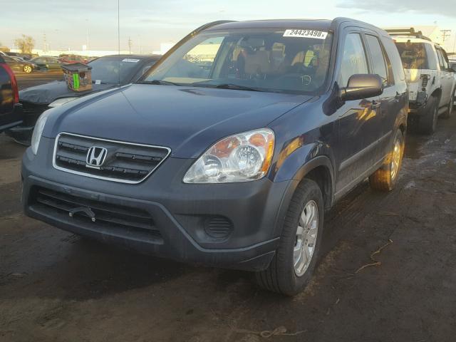 SHSRD78815U346963 - 2005 HONDA CR-V EX BLUE photo 2