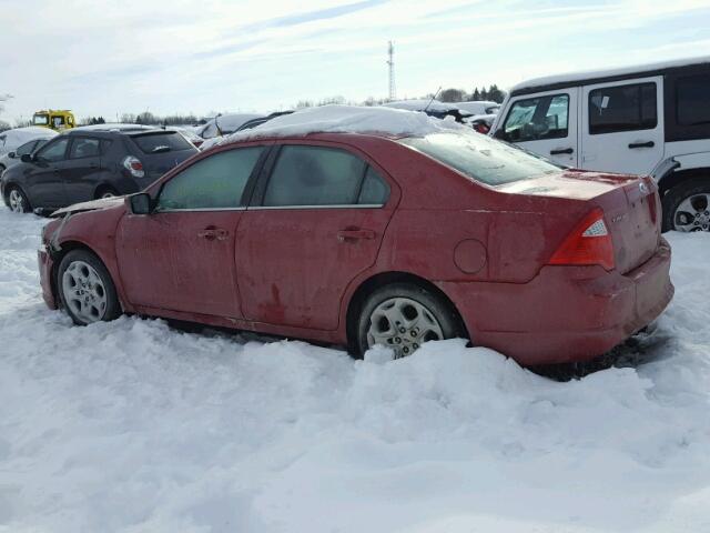 3FAHP0HA0BR335831 - 2011 FORD FUSION SE RED photo 3