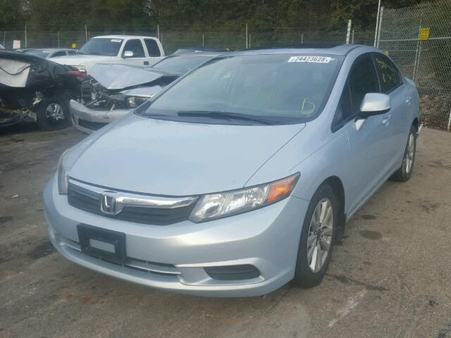 2HGFB2F80CH520102 - 2012 HONDA CIVIC EX BLUE photo 2